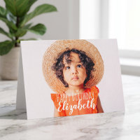 Modern Simple Custom Photo Birthday Greeting