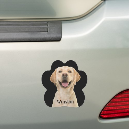 Modern Simple Custom Photo Name Personalized Car Magnet