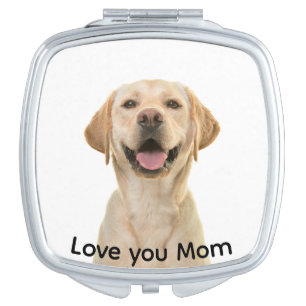 Modern Simple Custom Photo Text Personalized  Compact Mirror