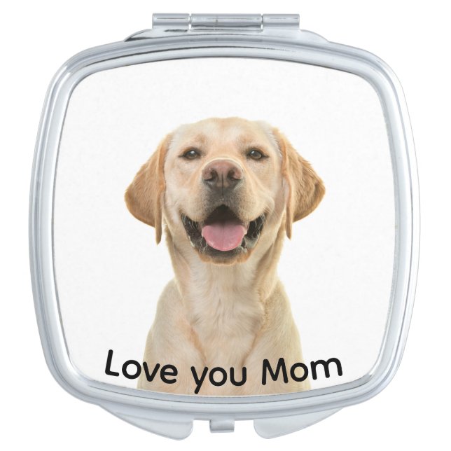 Modern Simple Custom Photo Text Personalized  Compact Mirror (Front)