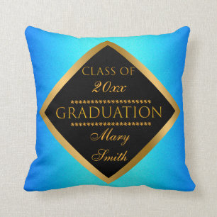 Modern Simple Customize Gold Blue Sky Throw Pillow