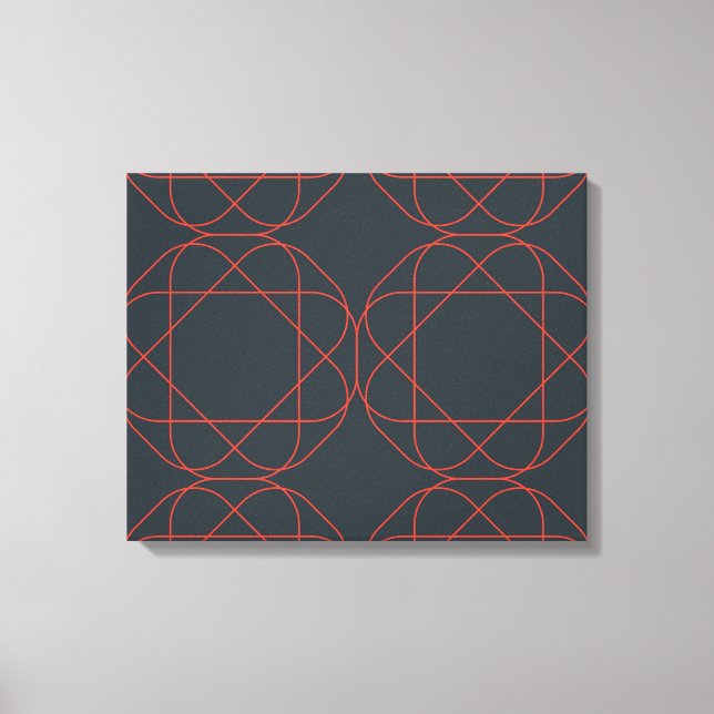 Modern, simple, cute, playful geometric pattern canvas print (Front)