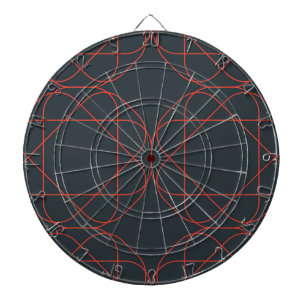 Modern, simple, cute, playful geometric pattern dart board