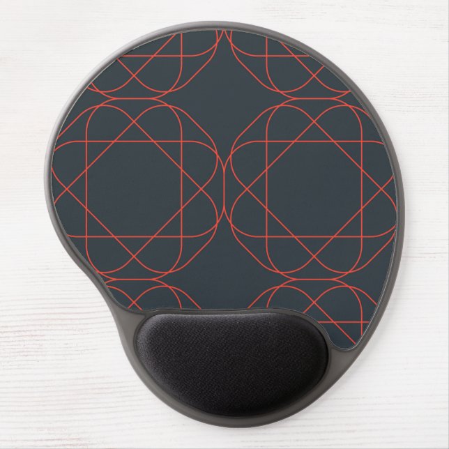 Modern, simple, cute, playful geometric pattern gel mouse pad (Front)