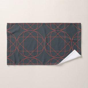 Modern, simple, cute, playful geometric pattern hand towel
