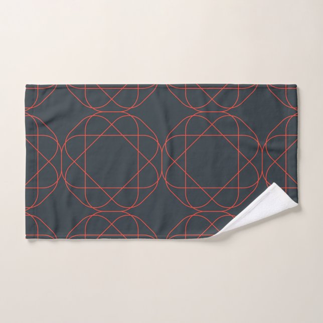 Modern, simple, cute, playful geometric pattern hand towel  (Hand Towel)