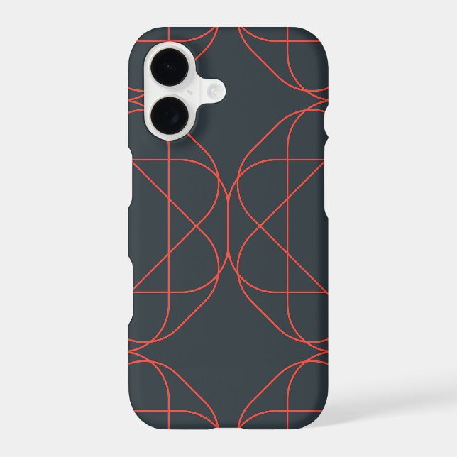 Modern, simple, cute, playful geometric pattern iphone case (Back)