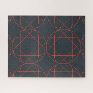 Modern, simple, cute, playful geometric pattern jigsaw puzzle