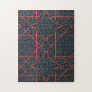 Modern, simple, cute, playful geometric pattern jigsaw puzzle