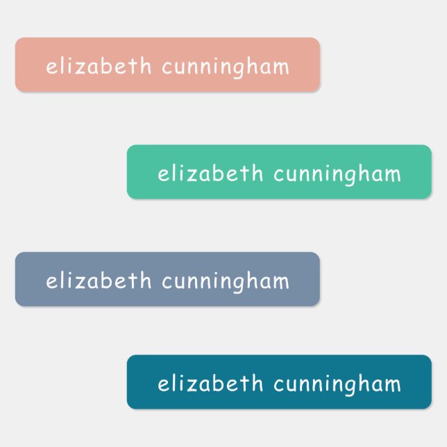 Modern Simple Cute Typography Stitch Add Your Name Kids' Labels (Group)