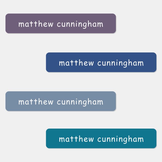 Modern Simple Cute Typography Stitch Add Your Name Kids' Labels (Group)