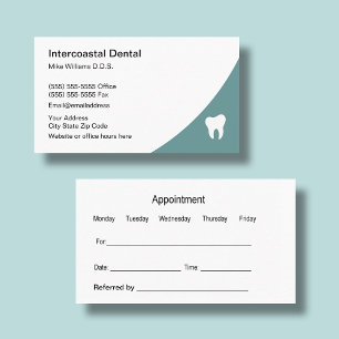 Modern Simple Dental Office Referral Card