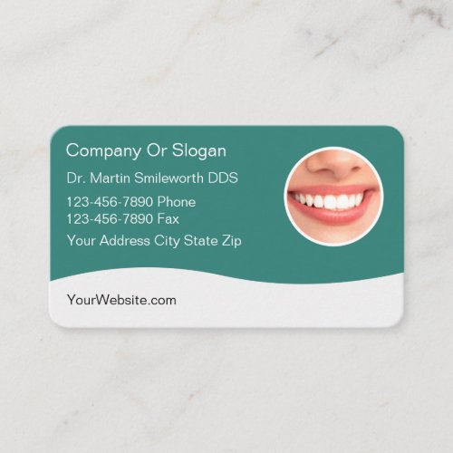 Modern Simple Dentist Office Business Cards