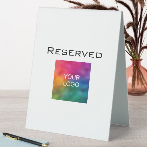Modern Simple Desi Template Vertical Reserved Table Tent Sign