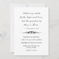 Modern Simple Design Bible Verse Christian Wedding