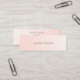 Modern Simple Design Blush Pink Template Trendy Mini Business Card