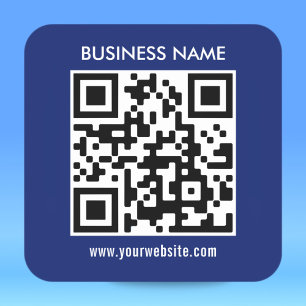 Modern simple design Easily upload your QR code Square Sticker