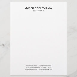 Modern Simple Design Elegant Black White Template Letterhead