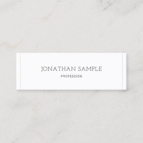 Modern Simple Design Elegant Plain Professional Mini Business Card