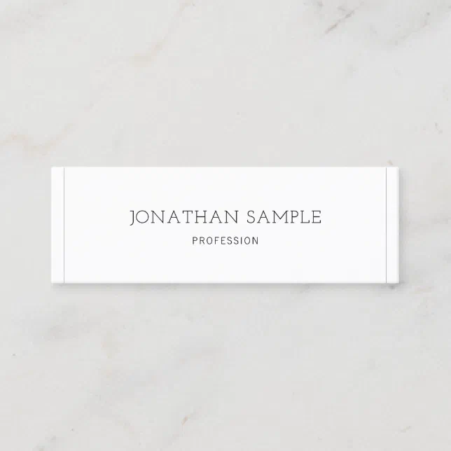 Modern Simple Design Elegant Plain Professional Mini Business Card | Zazzle