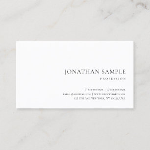Modern Simple Design Elegant Plain Trendy Business Card