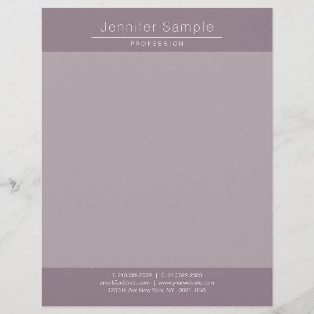 Modern Simple Design Elegant Professional Template Letterhead (Front)