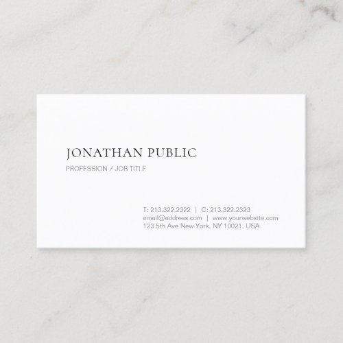 Modern Simple Design Elegant Template Professional Business Card