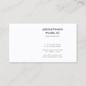 Modern Simple Design Elegant Template Professional Business Card by art_grande at Zazzle