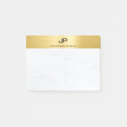 Modern Simple Design Gold Marble Template Post-it Notes