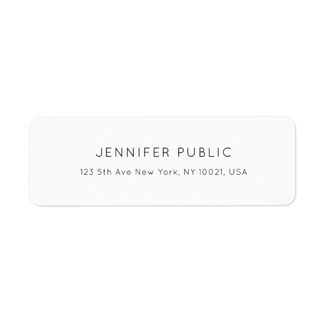 Modern Simple Design Professional Elegant Template Label (Front)