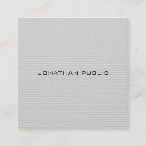 Modern Simple Design Professional Elegant Template Square Business Card
