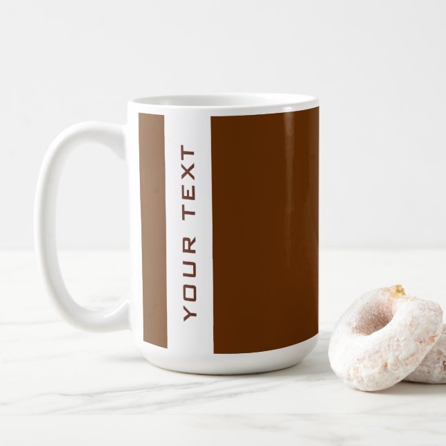 Modern Simple Design Template Name or Text Large Coffee Mug (With Donut)
