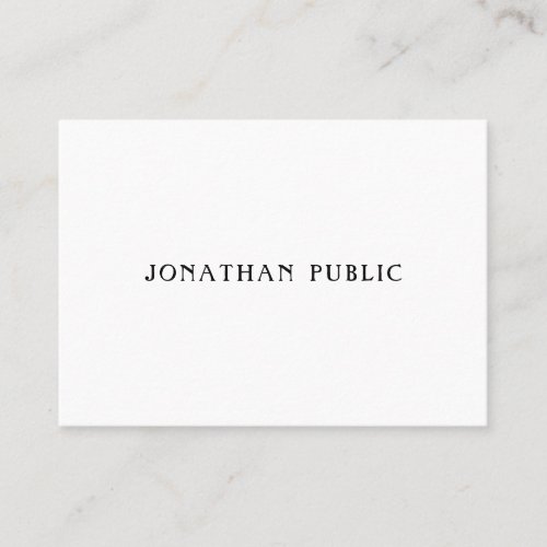 Modern Simple Design Template Professional Luxury Business Card