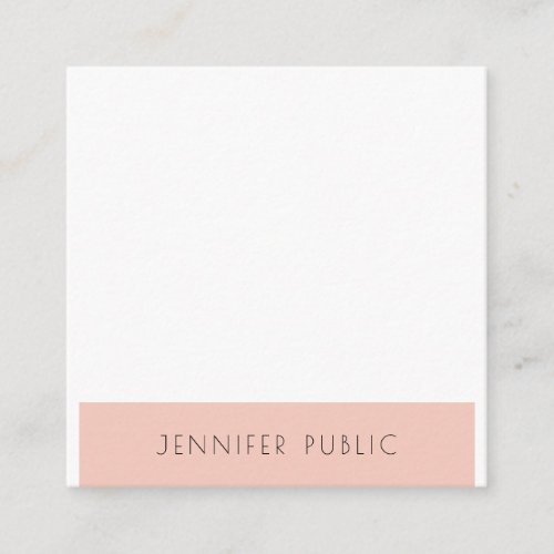 Modern Simple Design Template Professional Stylish Square Business Card