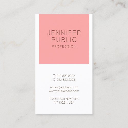 Modern Simple Design Trendy Elegant Template Business Card