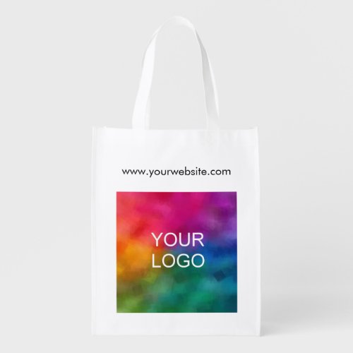 Modern Simple Design Website Add Company Logo Grocery Bag