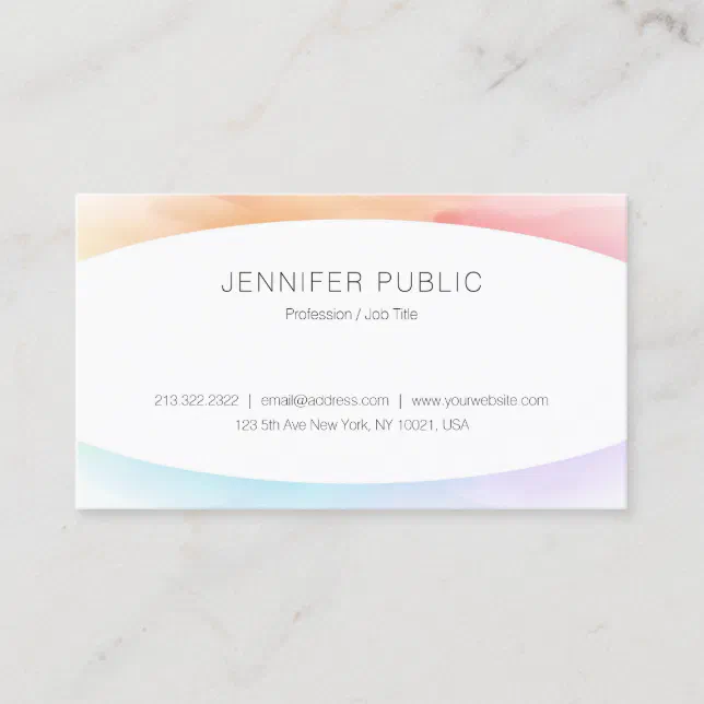 Modern Simple Designed Professional Template Chic Business Card | Zazzle