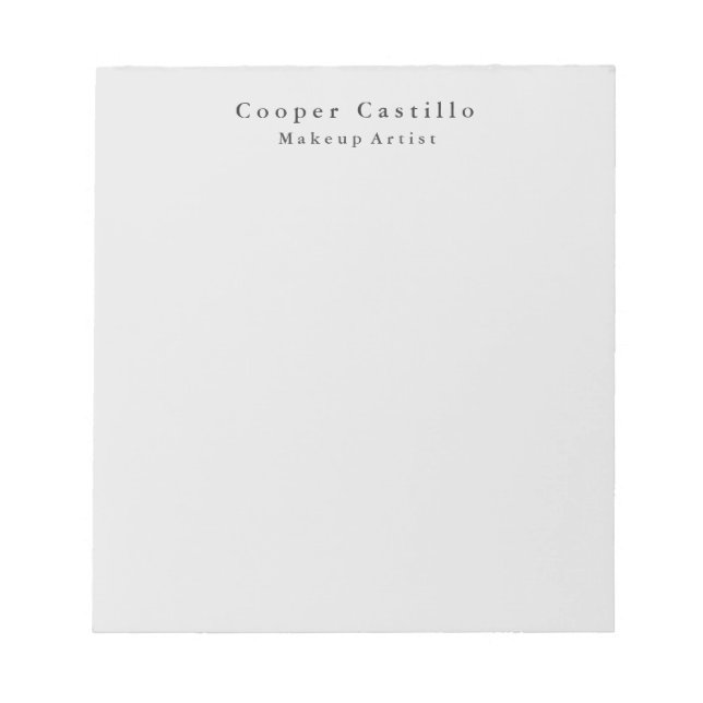 Modern Simple Dim Grey Professional Minimalist Notepad (Front)
