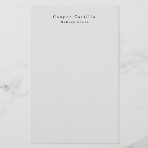 Modern Simple Dim Grey Professional Minimalist Stationery