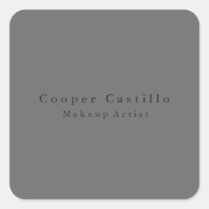 Modern Simple Dim Grey Professional Modern Square Sticker
