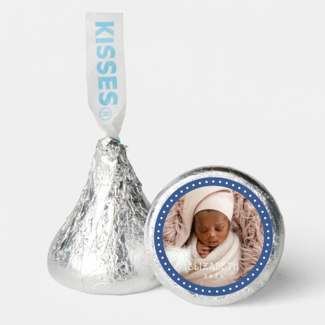 Modern Simple Dots Custom Photo Hershey®'s Kisses® (Front)