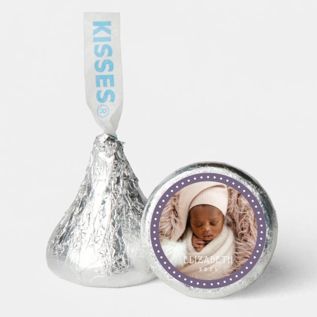 Modern Simple Dots Custom Photo Hershey®'s Kisses® (Front)