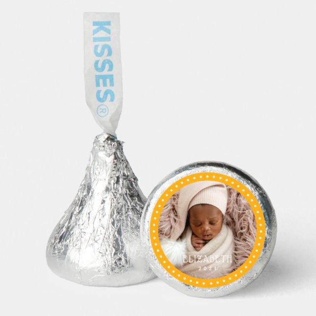Modern Simple Dots Custom Photo Hershey®'s Kisses® (Front)