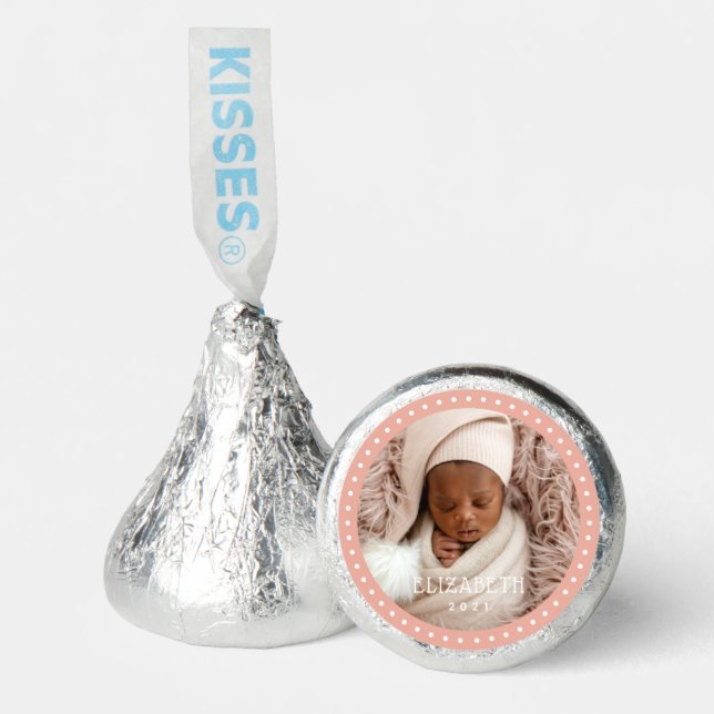 Modern Simple Dots Custom Photo Hershey®'s Kisses® (Front)