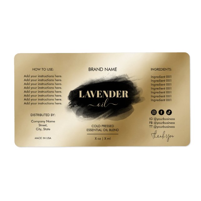 Modern Simple Dropper Bottle Product Labels (Front)