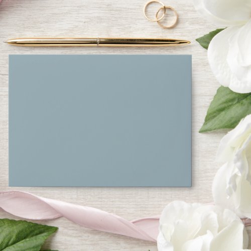 Modern Simple Dusty Blue Wedding  Envelope