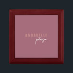 Modern Simple Dusty Rose Minimal Script Gift Box<br><div class="desc">Modern Simple Dusty Rose Minimal Script Gift Box</div>