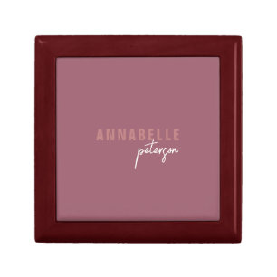 Modern Simple Dusty Rose Minimal Script Gift Box