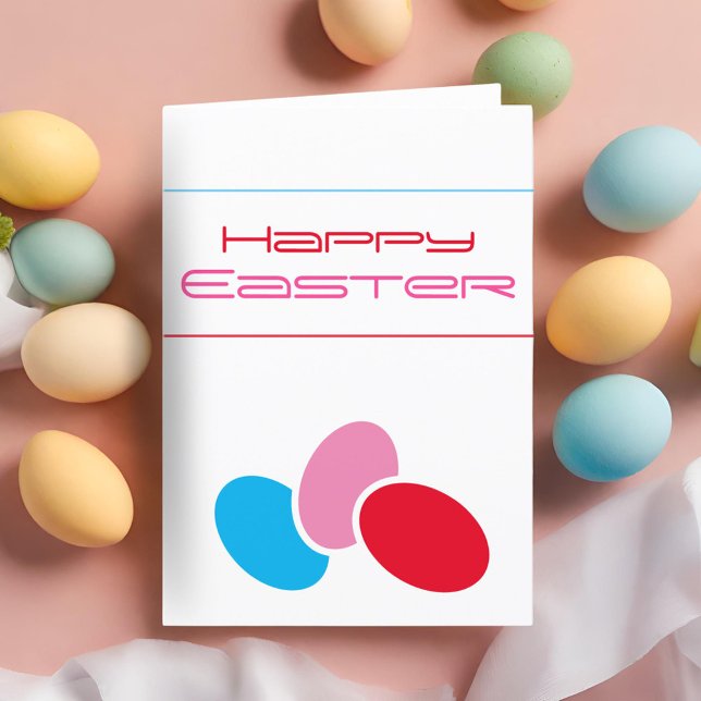Modern Simple Easter Egg Happy Easter Holiday Card (Creator Uploaded)
