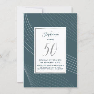 Modern, Simple & Elegant 50th Birthday Party Invitation
